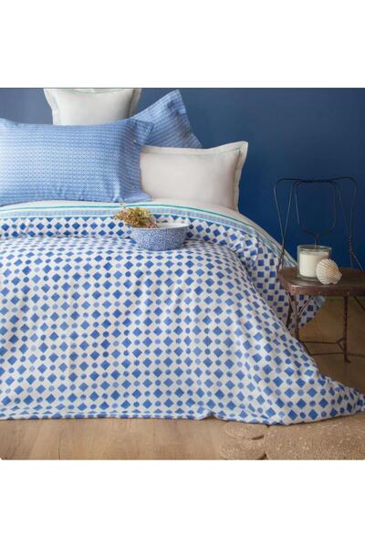 PAMUKLAR Ap Double Size Terra Indigo Duvet Cover Set
