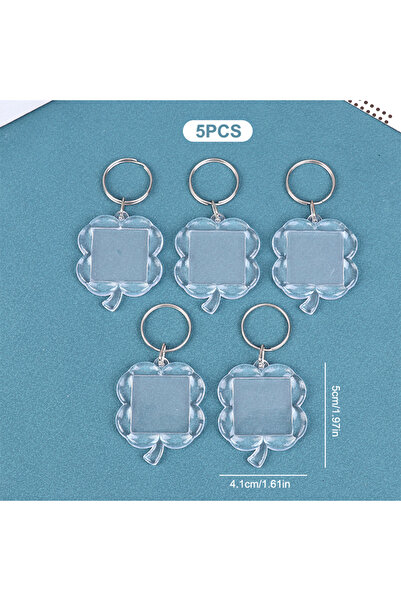 Choice 5 قطع (بدون بطاقة) 10 قطع إطار صور شفاف على شكل زهرة البرسيم، بتصميم ك...