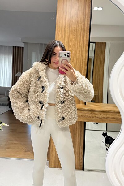 Gizem Ecemiş Sheep Bej Teddy Kürk