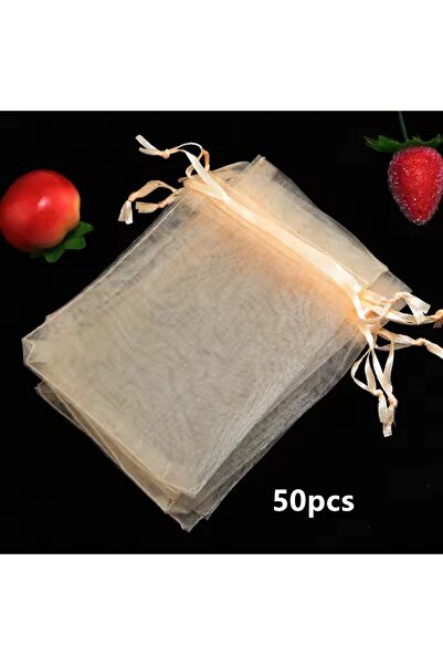 Choice 50 قطعة - 7×9 سم، لون الشمبانيا، 50 قطعة، أكياس أورجانزا بيضاء 7×9 سم ...