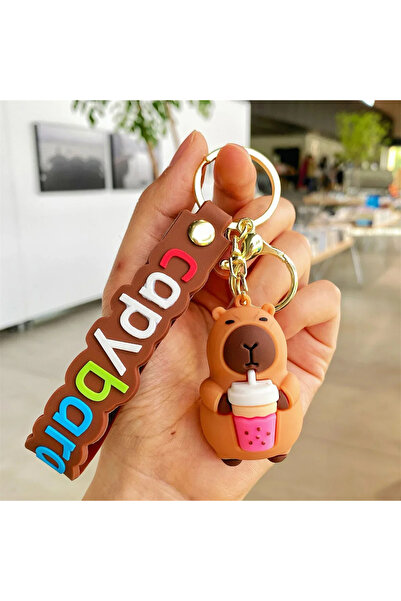 Choice 1 Cute Capybara Rodent PVC Pendant Keychain - Simulation Capybara with...