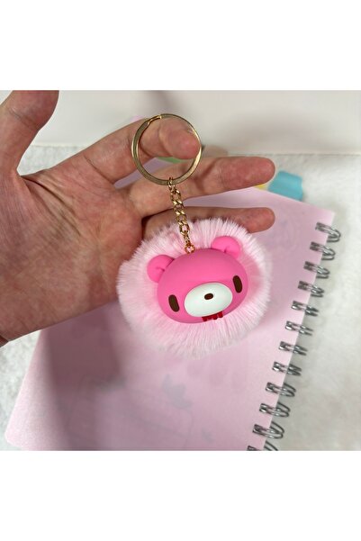 Choice سلسلة مفاتيح دببة وردية لطيفة مزينة بكرات بوم بوم ناعمة - ألوان زاهية،...