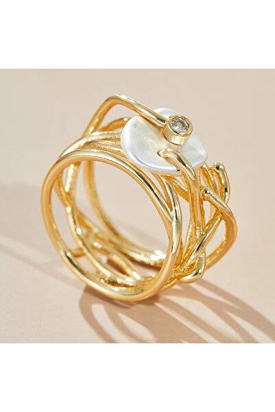 Choice ZF1250-1 8 New Trend Niche Geometric Hollow Out Gold Color Irregular P...