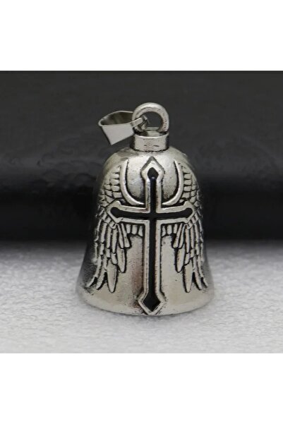 Choice جرس حماية أسود بتصميم ريترو بانك، جرس دراجة نارية، جرس حظ على شكل صليب...