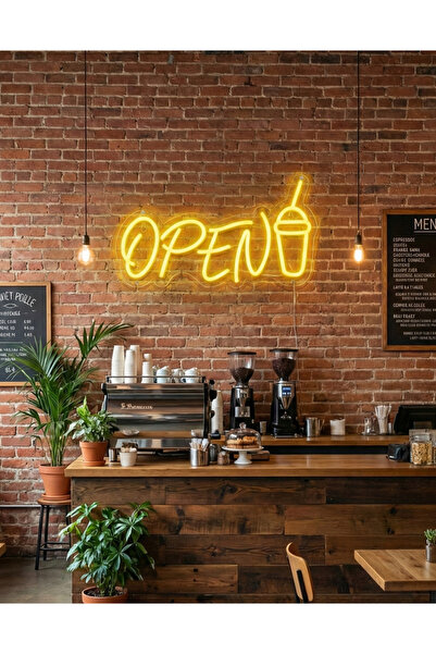 OPEN Neon Işıklı Led Tabela