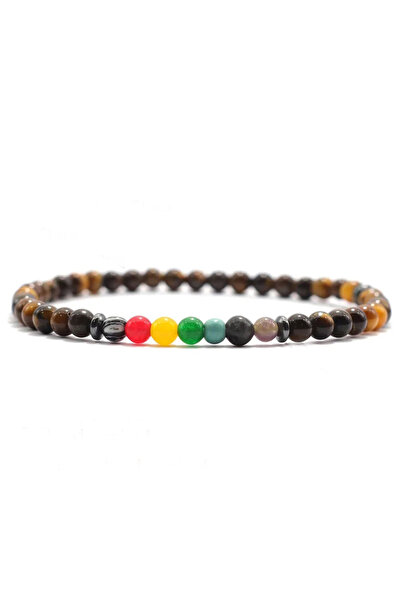 Choice tiger eyes New Noter Stylish Mens Bracelet Natural Stone 4mm Beads Cha...