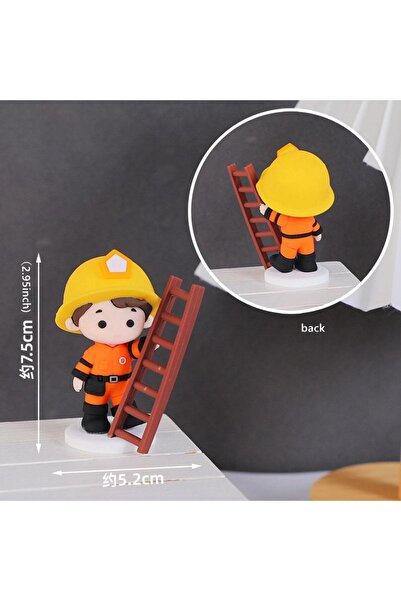 Choice5 1pcs Firefighter Hero Theme Cake Toppers Fire Ladder Truck Kids 1st B...