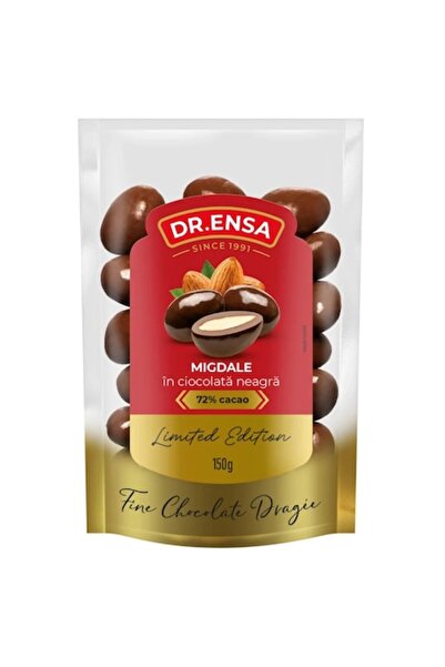 Dr.Ensa Ciocolată neagră cu migdale 150g, ediția Dr. Ensa