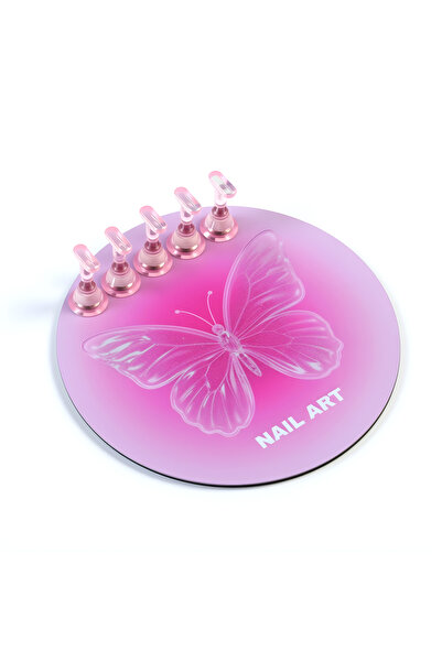 Choice حامل أظافر وردي رقم 04 لطلاء الأظافر، حامل أظافر على شكل قلب للأظافر ا...