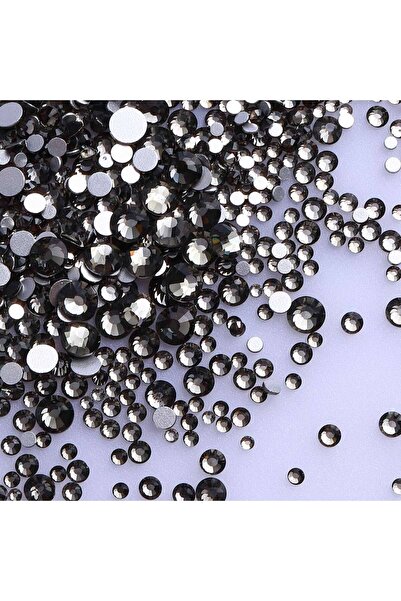 Choice Black Diamond Black Mix Size Flatbase Glass Rhinestones SS3-SS20 Glue ...