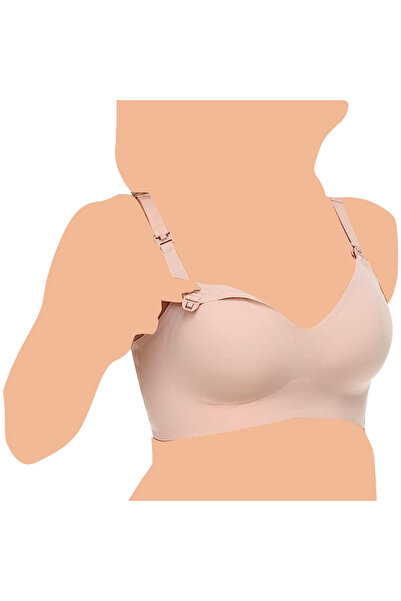 Momcozy - Seamless Nursing Bra - Beige_M