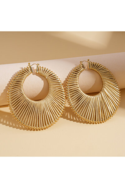 Choice أقراط حلقية مجوفة مضفرة بوهيمية للنساء، أقراط دائرية هندسية مميزة، منا...