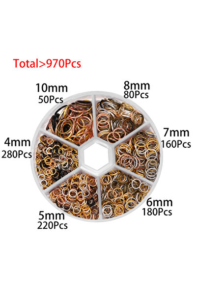 Choice Multicolor 1370PCS/Set 3 4 5 6 7 8 10 mm Open Jump Ring Connectors DIY...