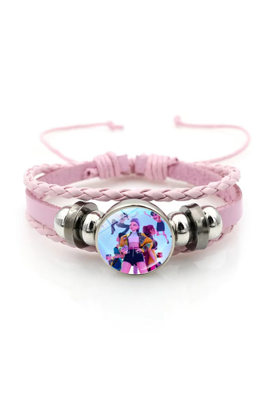 Miniso Pink-05 KPop Demon Hunter Bracelet Cartoon Anime Cosplay Bracelet Wove...