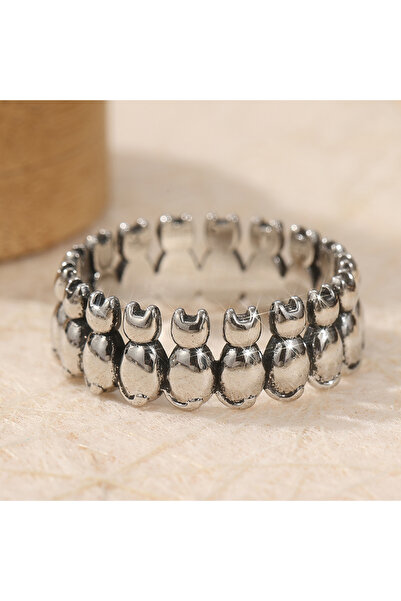 Choice 6 B203 Vintage Copper Material Craftsman Carving Swinging Cat Ring, An...