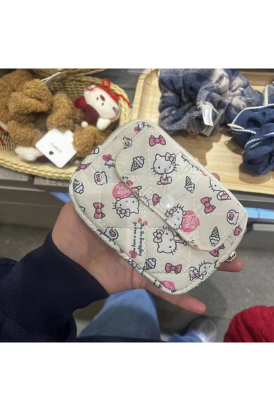 Miniso white New Cartoon Kitty Small Card Bag Cute Kitty Cat CCD Storage Bags...