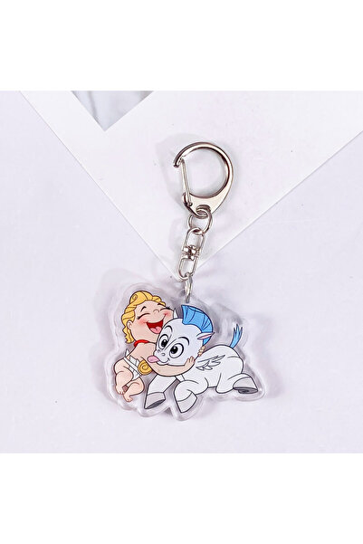 Miniso 5 cm 7 Disney Hercules Car Keychain Accessories Acrylic Funny Bag Char...