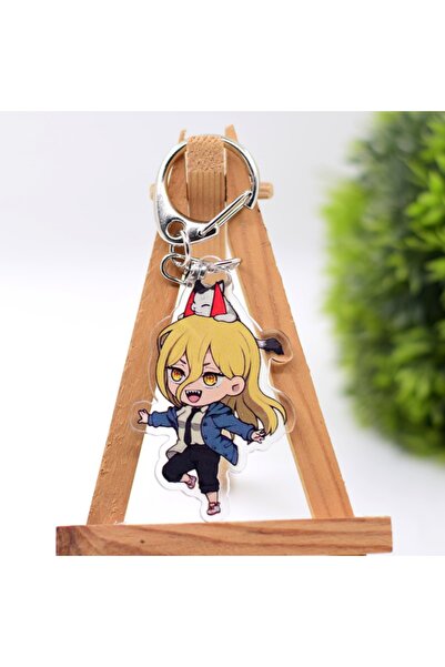 Choice 1258 New Anime Chainsaw Man Keychain Double-sided Acrylic Cartoon Keyc...
