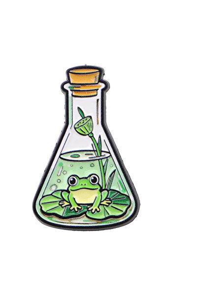 Choice 1 بروش "لا أفكار، فقط بطاطس" للنساء، دبوس ضفدع مطلي بالمينا، شارة معدن...