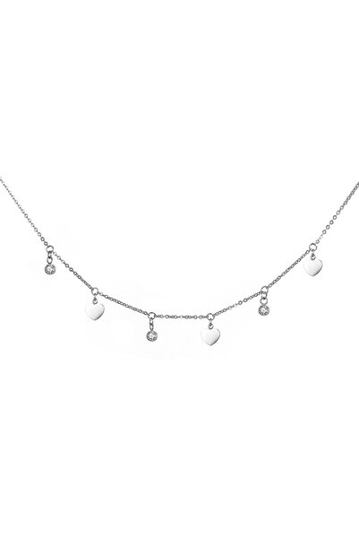 Choice قلادة شوكر من الفولاذ المقاوم للصدأ من لوكير N18275P، مزينة بقلادات عل...