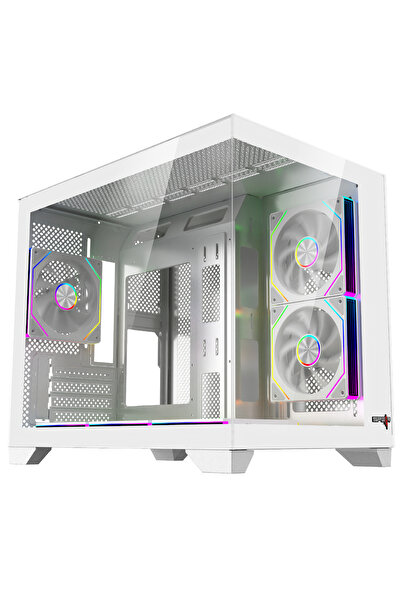 SPEARPC Gaming Computer Case – COVID55MINI-MINI-ATX-6ARGB FANS-include remote...