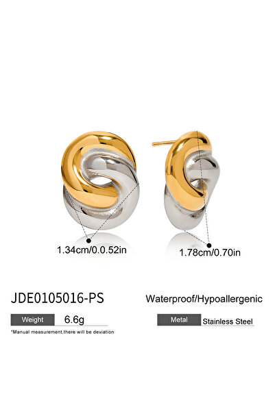 Choice JDE0105016-PS أقراط صغيرة لامعة بتصميم بسيط من الفولاذ المقاوم للصدأ م...