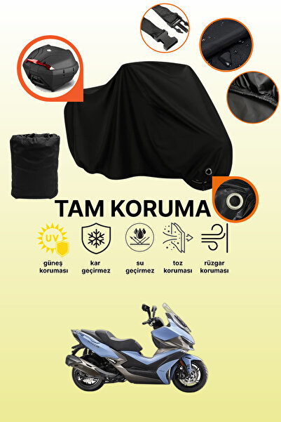 dokaca Black Rear Bag and Lock Compatible Kymco Xciting Vs 400 Limited Editio...