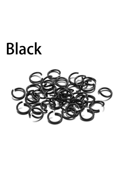 Choice حلقات وصل مرنة مفتوحة من الألومنيوم، 8.5 مم، سوداء، 300 قطعة/عبوة، 6، ...