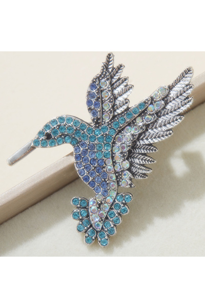 Choice YB4324-1 Hummingbird Brooch for Women Rhinestone Bird Pin Suit Hat Sha...