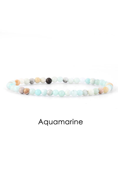 Choice 18-19cm amazonite Natural Stone 4mm Beads Bracelet For Women Men Ameth...