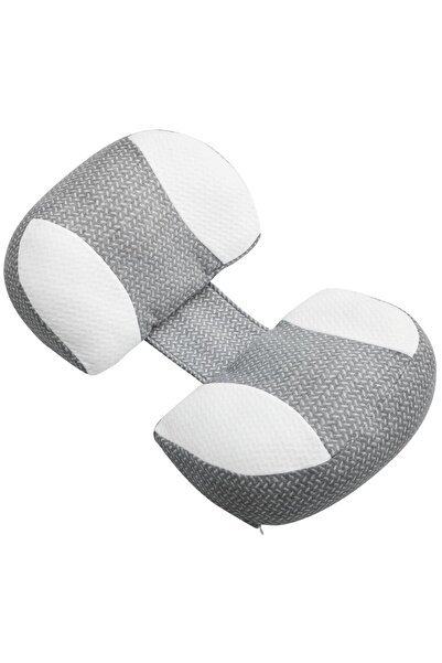 Momcozy W-Shaped Pregnancy Pillow - Grey - Plus