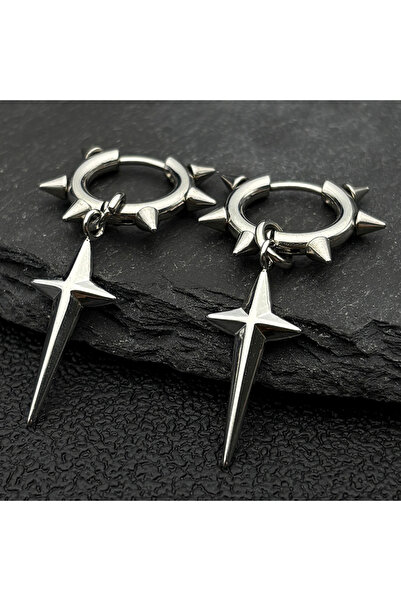 Choice Light Yellow Color Punk Spike Rivet Hoop Earrings For Women Men Ear St...