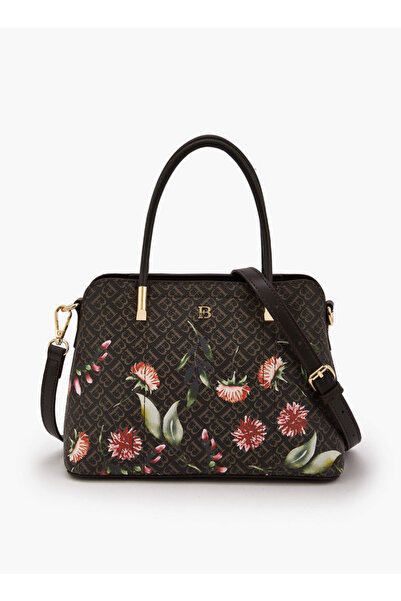 Flora Bella by Shoexpress حقيبة تسوق مطبوعة بشعار العلامة التجارية مع مقبضين ...