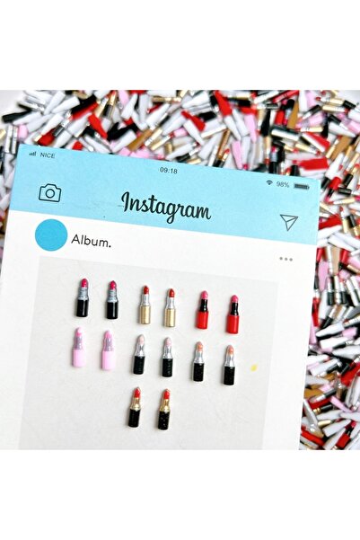 Choice مجموعة متنوعة من 30 قطعة من زينة الأظافر على شكل أحمر شفاه من الراتنج ...