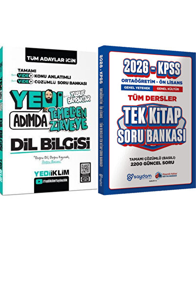 Yediiklim Yayınları Yedi Adımda Dil Bilgisi Video Konu Video Çözümlü Soru - O...