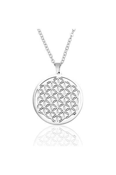 Choice Silver 1 Stainless Steel Sacred Geometry Flower Of Life Pendant Neckla...