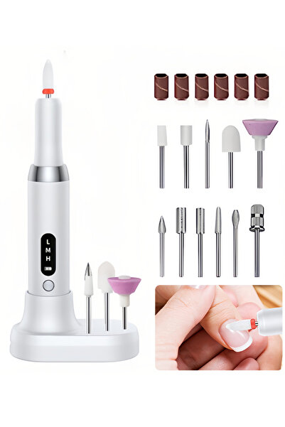 Leon Lifestyle Professional electric nail file set, cordless 3-speed file wit...