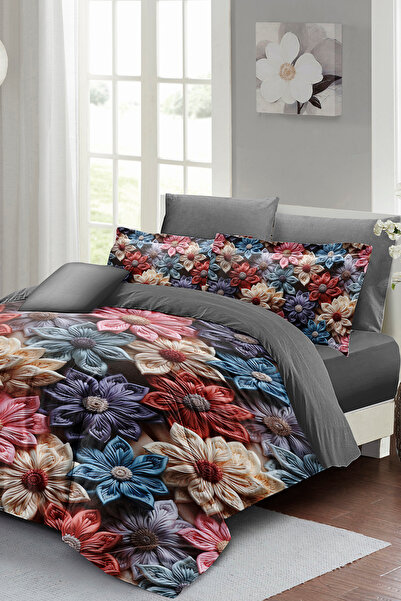 MonoHome Σετ Παπλωματοθήκη από Βαμβακερό Σατέν Premium με Προίκα – Διπλό |   ...