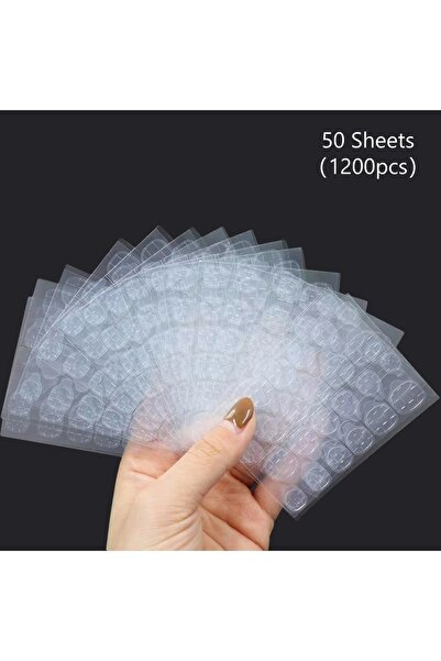 Choice ٥٠ ورقة، ٦٠٠ قطعة، لاصق أظافر مزدوج الجوانب، لاصق مقاوم للماء وجيد الت...