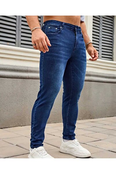 KING SEZAR Muške Regular Fit farmerke ravnih nogavica od elastičnog denima sa...