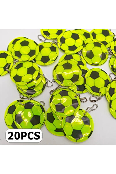 Choice 20pcs 20/40PCS - Football Reflective Keychain, Fashionable Backpack, B...