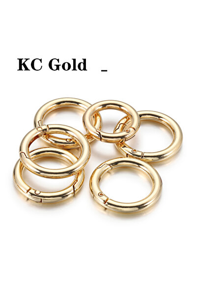 Choice 28mm-5pcs KC Gold 5pcs Round Spring Clasp Keychain Ring Openable Carab...