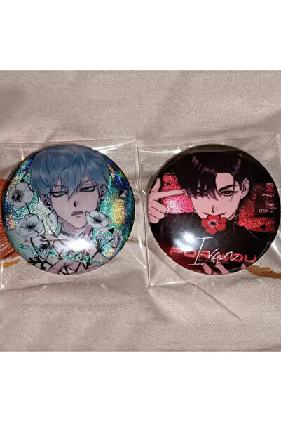 Choice P355 قطعتان من دبابيس بروش أنمي على شكل أزرار، زوجان خجولان، فضائيان، ...