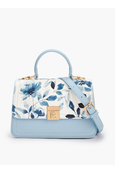 Flora Bella by Shoexpress حقيبة كروسبودي بنقشة زهور وحزام قابل للتعديل - ارتف...