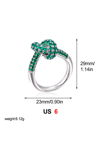 Choice T1727 10 Classic Colored Zircon Intersection Ring Stainless Steel Wate...