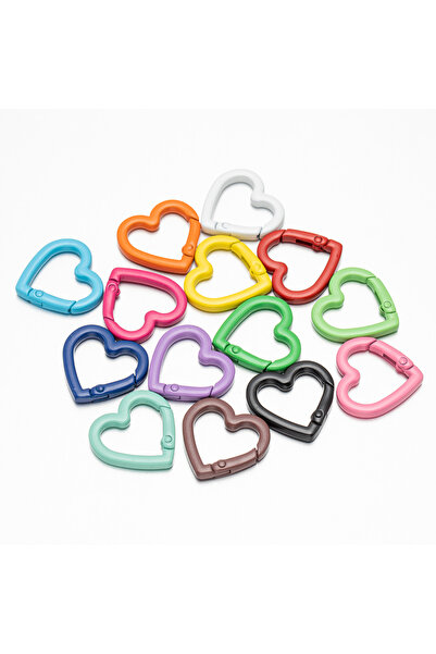 Choice 21mm Mix 5pcs Heart Carabiner Trigger Snap Clip Spring Keyrings Buckle...