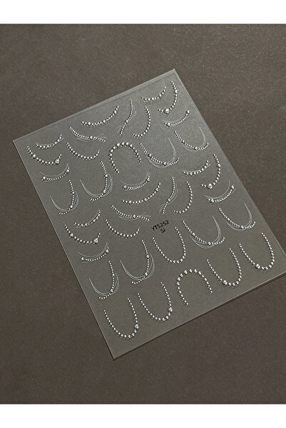 Choice ورقة واحدة - فضية، سلسلة ختم ساخن، ملصقات أظافر خماسية الأبعاد، ملصقات...