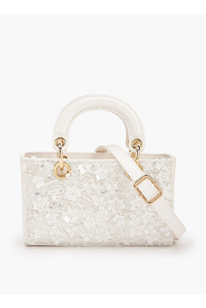 Flora Bella by Shoexpress حقيبة كروسبودي مزينة بالترتر مع حزام قابل للفصل - م...