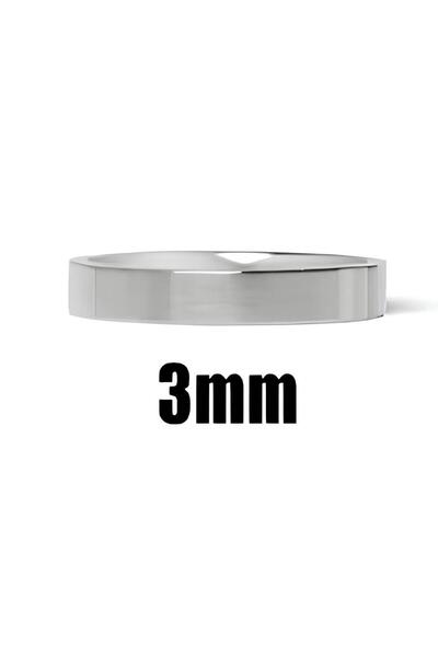 Choice خاتم رجالي من التيتانيوم الصلب غير اللامع مقاس 11 بوصة وقطر 3 مم، بتصم...