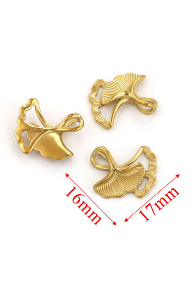 Choice مجموعة كبيرة من 10 قطع من تعليقات أوراق الجنكة الذهبية المصنوعة من الف...